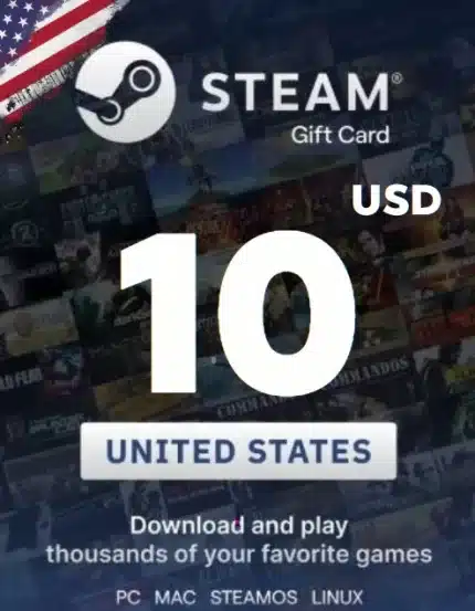 Tarjeta de Regalo Steam $10 USD - Solo USA