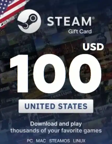 Tarjeta de Regalo Steam $100 USD - Solo USA