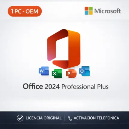 Microsoft Office 2024 Professional Plus - Licencia Original - Activación Telefónica