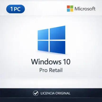 Windows 10 Pro Retail - 1Pc - Licencia Permanente