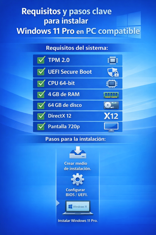 Windows 11 Pro Retail – 1Pc – Licencia Permanente