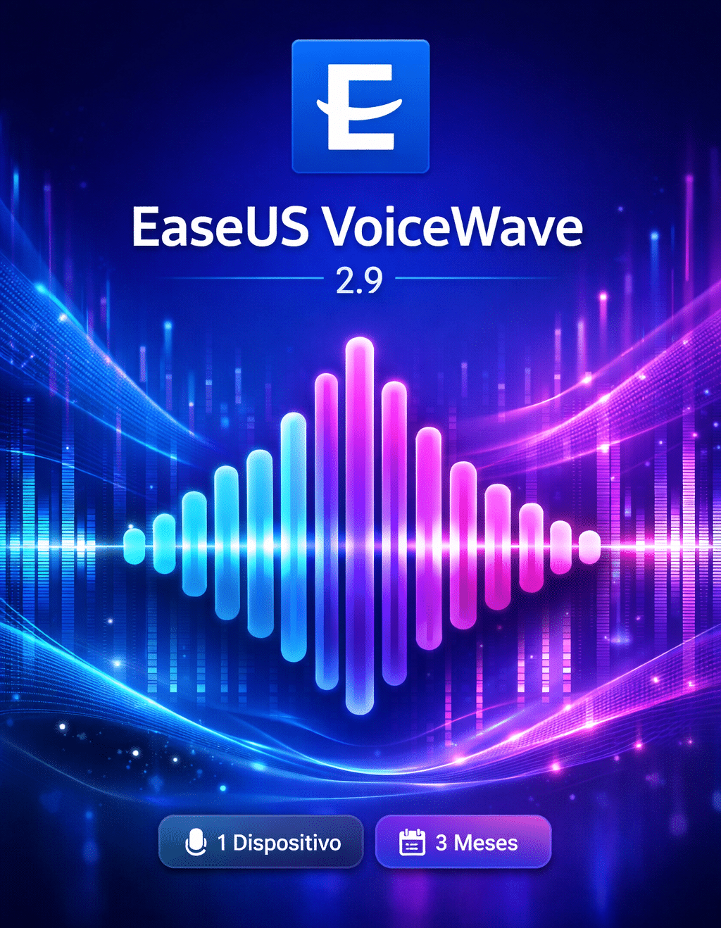 0fbdd51d-f36b-4e82-94c5-8ceea939c46b EaseUS VoiceWave 2.9 — 3 Meses — 1 Dispositivo (Licencia digital) - Imagen 1