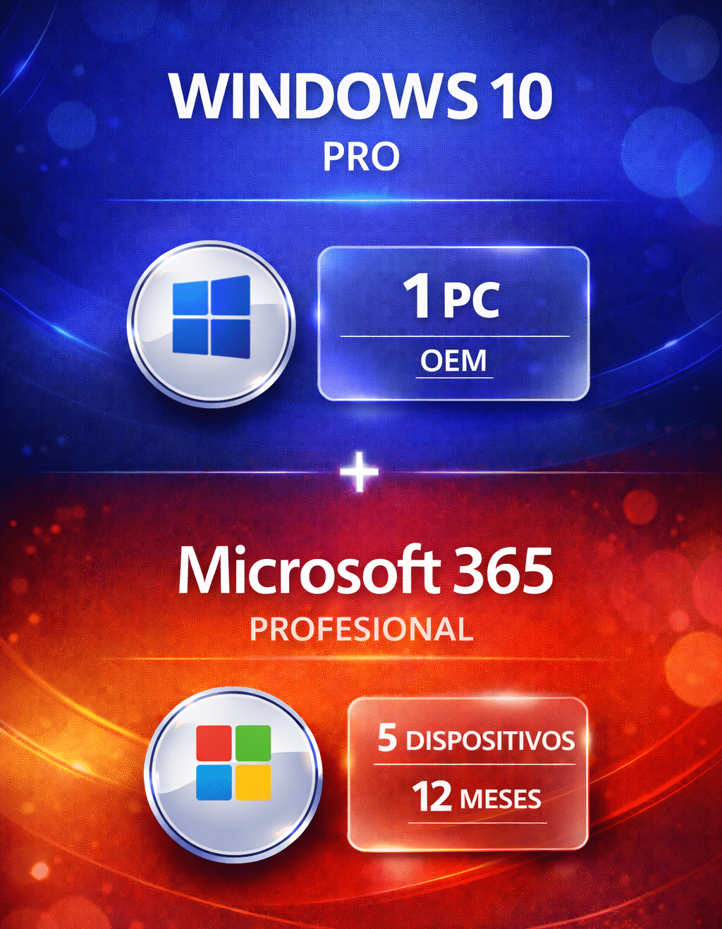 6221ae89-41ac-4893-ba18-bde6935a6c7d Combo Windows 10 Pro OEM + Microsoft 365 Profesional — 12 Meses — 1 Cuenta Nueva (Licencia digital) - Imagen 1