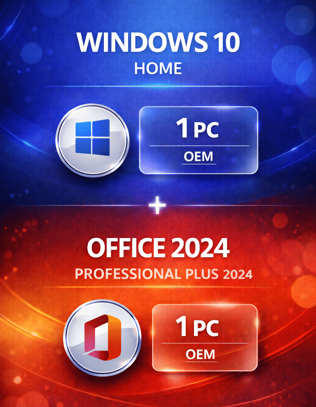 75fcf9e3-08a5-41b6-9964-1ec5137a5992 Combo Windows 10 Home OEM + Office 2024 Professional Plus LTSC OEM — 1 PC (Licencia digital) - Imagen 1