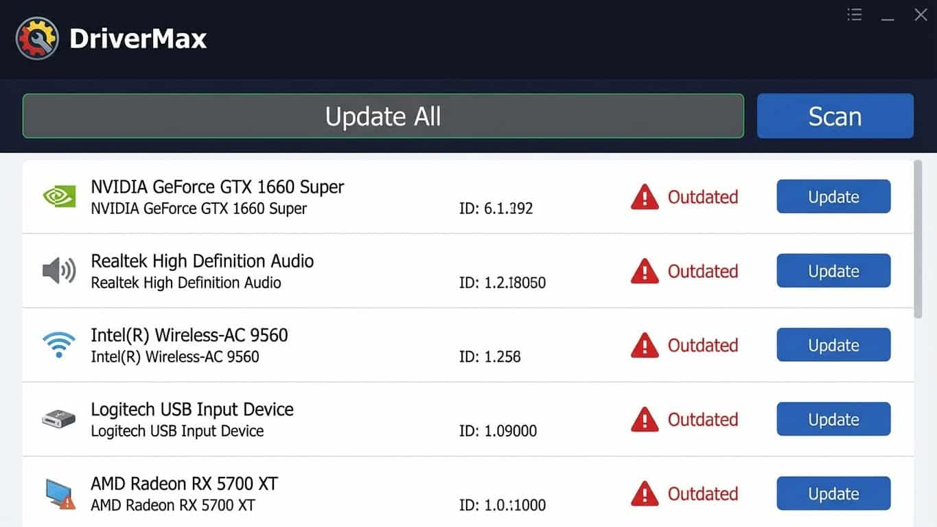 Escena de respaldo y restauración de drivers con confirmación de punto de restauración del sistema