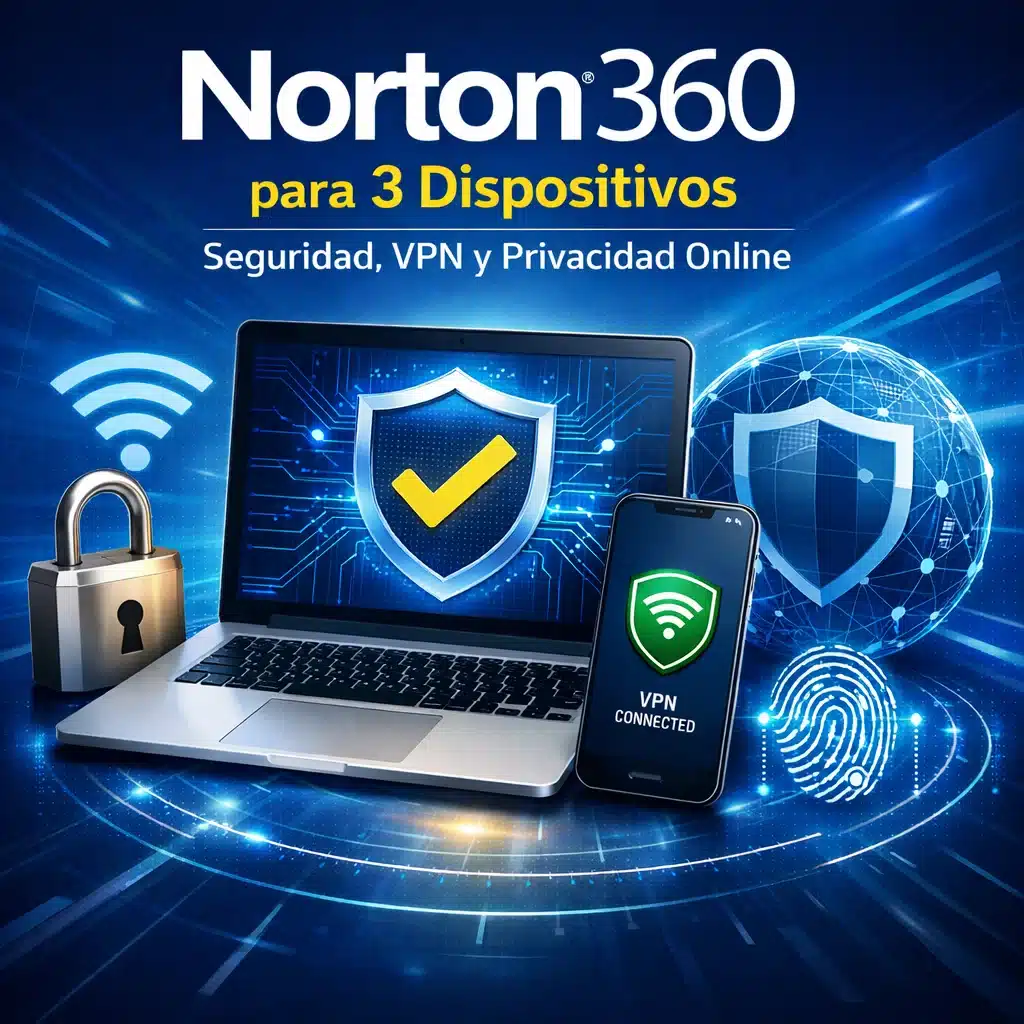 Norton 360 para 3 dispositivos: seguridad, VPN y privacidad online