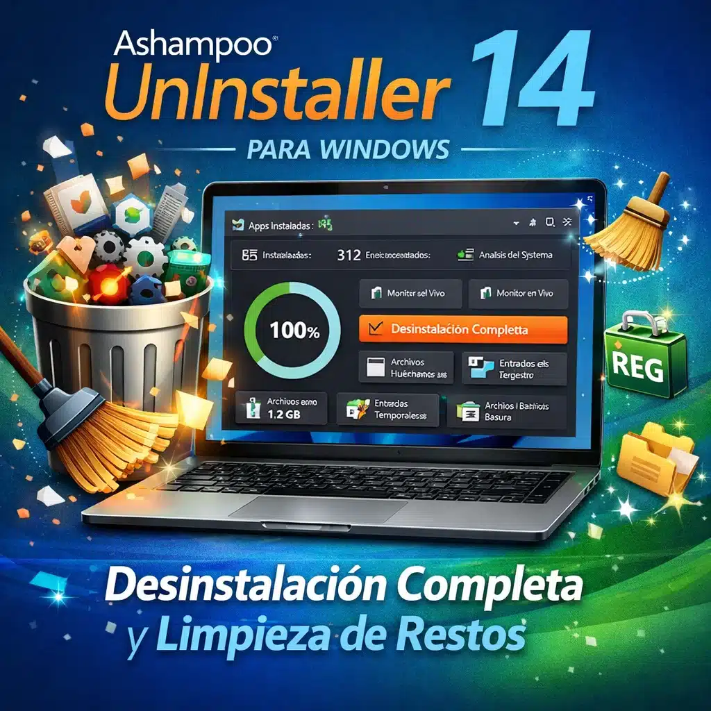 Ashampoo UnInstaller 14 para Windows: desinstalación completa y limpieza de restos