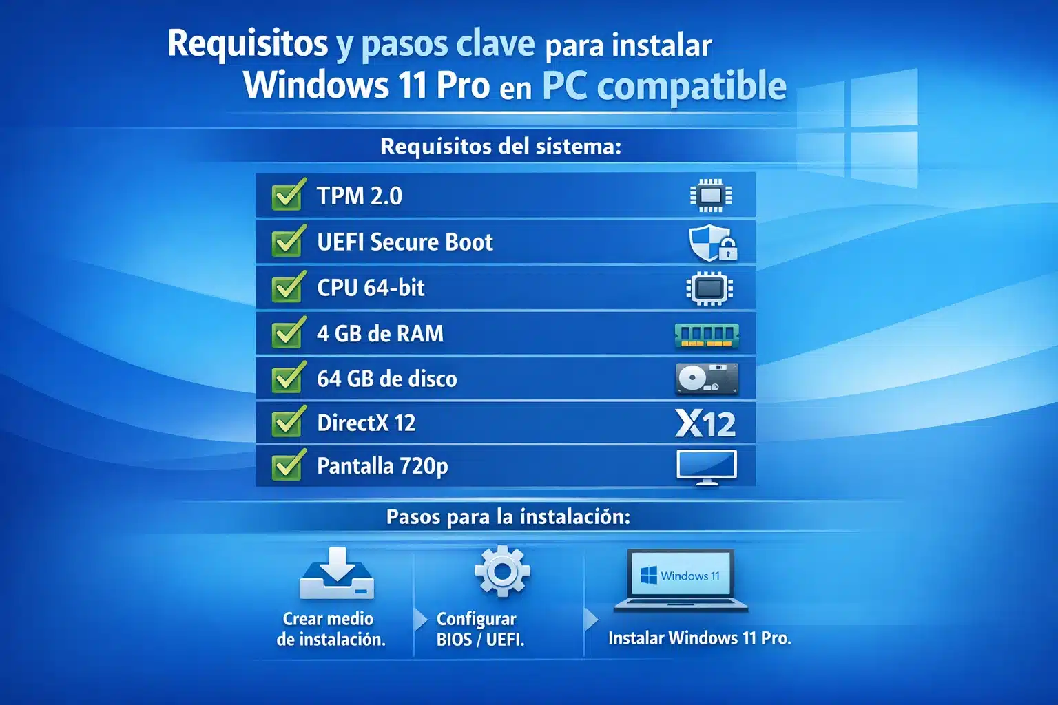 Menú Inicio de Windows 11 en modo claro con la pantalla principal