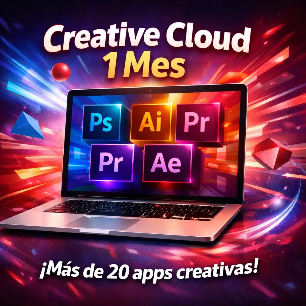 Adobe Creative Cloud por 1 mes con más de 20 apps creativas