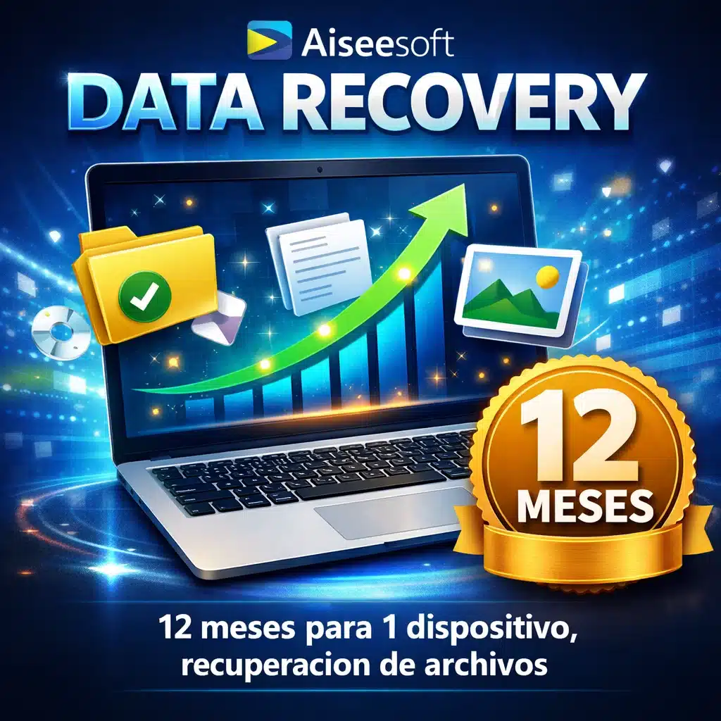 Aiseesoft Data Recovery 12 meses para 1 dispositivo, recuperación de archivos