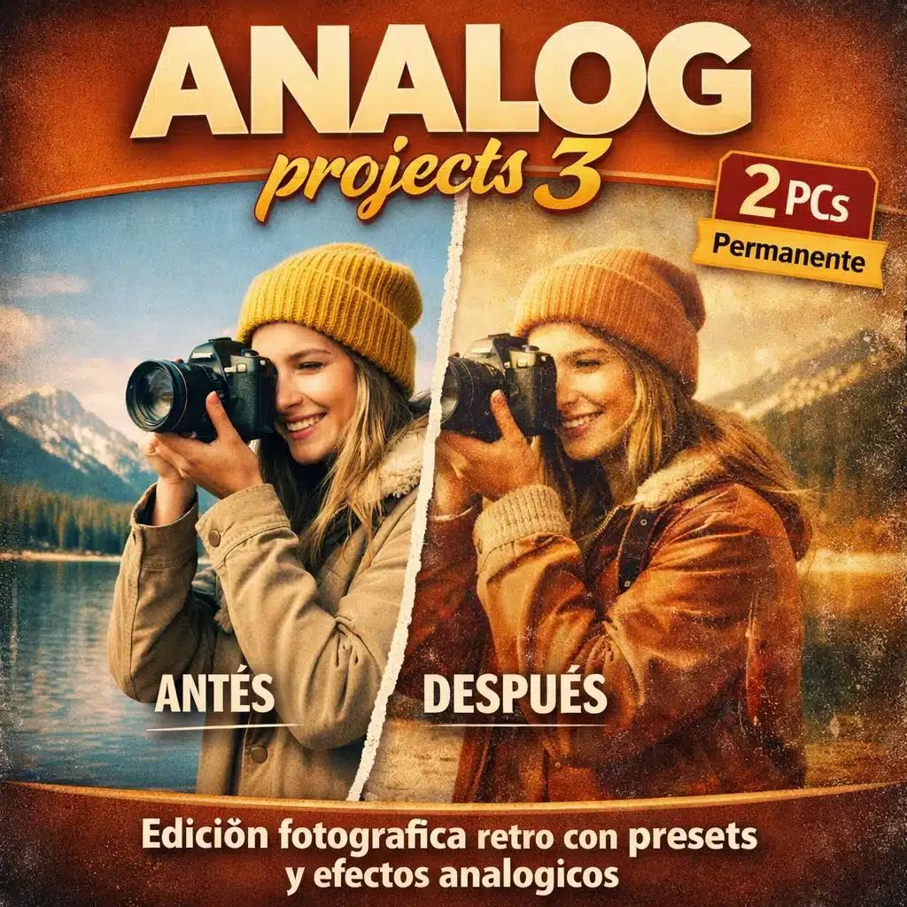 ANALOG projects 3: edición fotográfica retro con presets y efectos analógicos