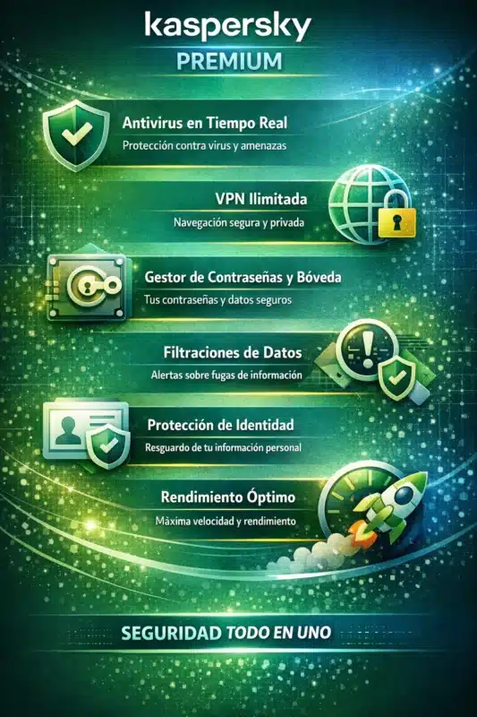 Kaspersky Premium 2025 — 12 Meses — 3 Dispositivos (Licencia digital)
