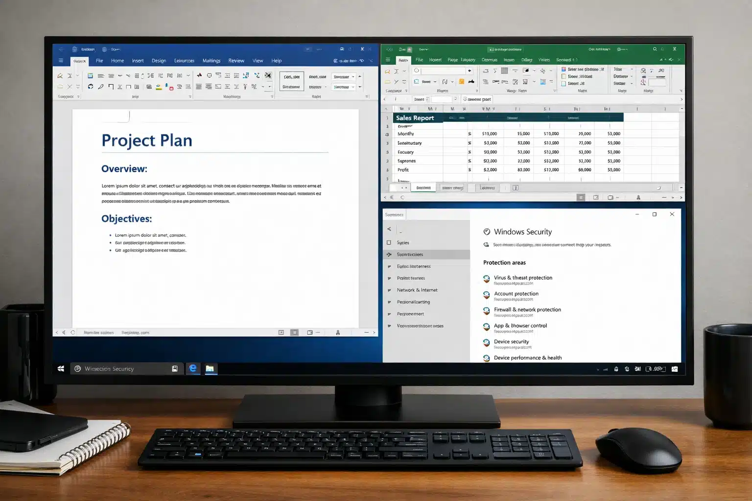 Beneficios del combo para oficina: documentos, planillas, presentaciones y correo en una PC