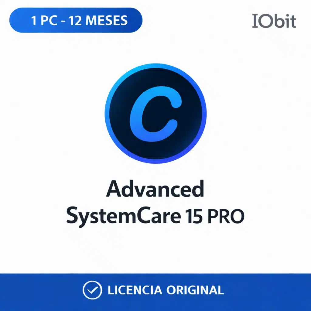 Advanced_SystemCare_15_PRO_1PC_12Meses_Licencia_Original Advanced SystemCare 15 PRO - 1 PC - Licencia Digital 12 Meses - Imagen 1