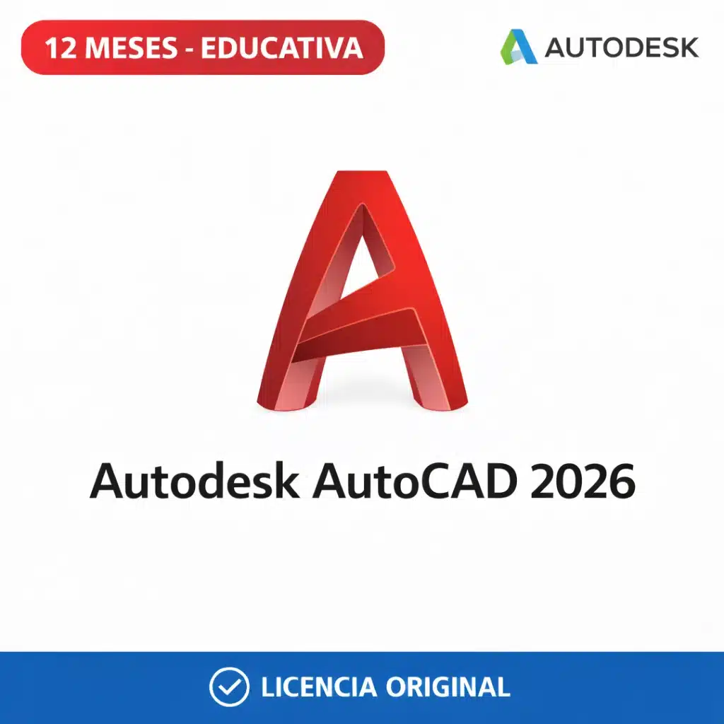 Autodesk_AutoCAD_2026_12_Meses_Educativa Autodesk AutoCAD 2026 - 12 Meces - Licencia Educativa - Imagen 1