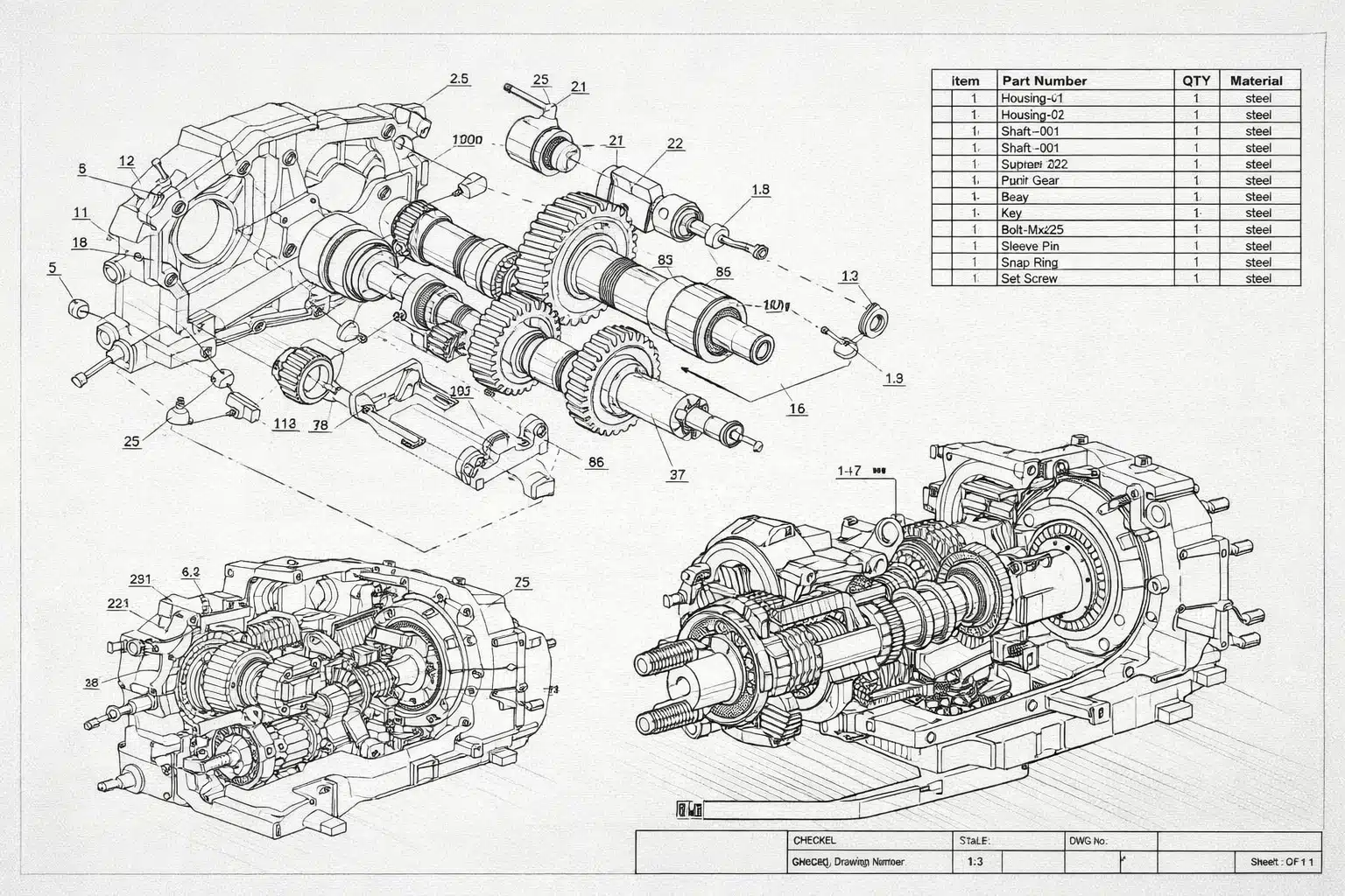 Plano técnico generado desde modelo 3D en Autodesk Inventor Professional 2025