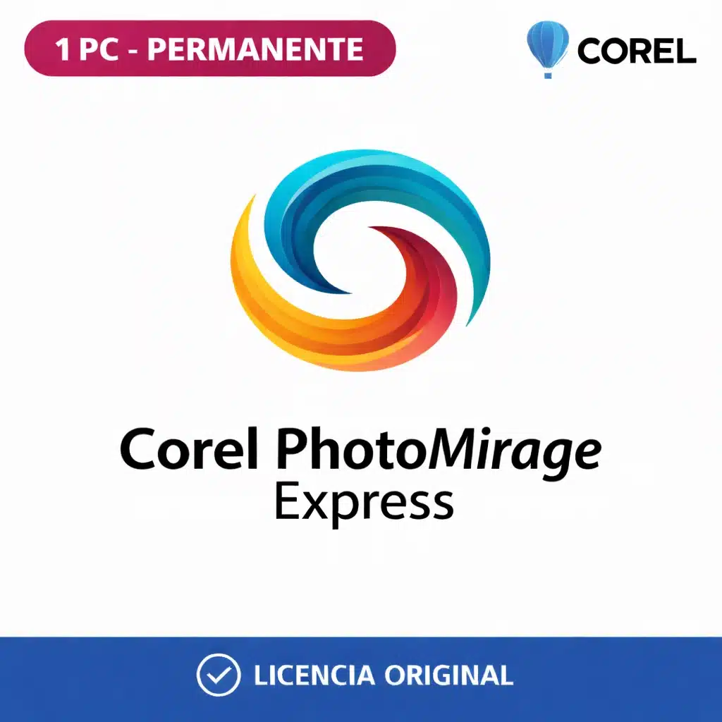 Corel_PhotoMirage_Express_1PC_Permanente_Licencia_Original Corel PhotoMirage Express - 1 PC - Licencia Digital Permanente - Imagen 1
