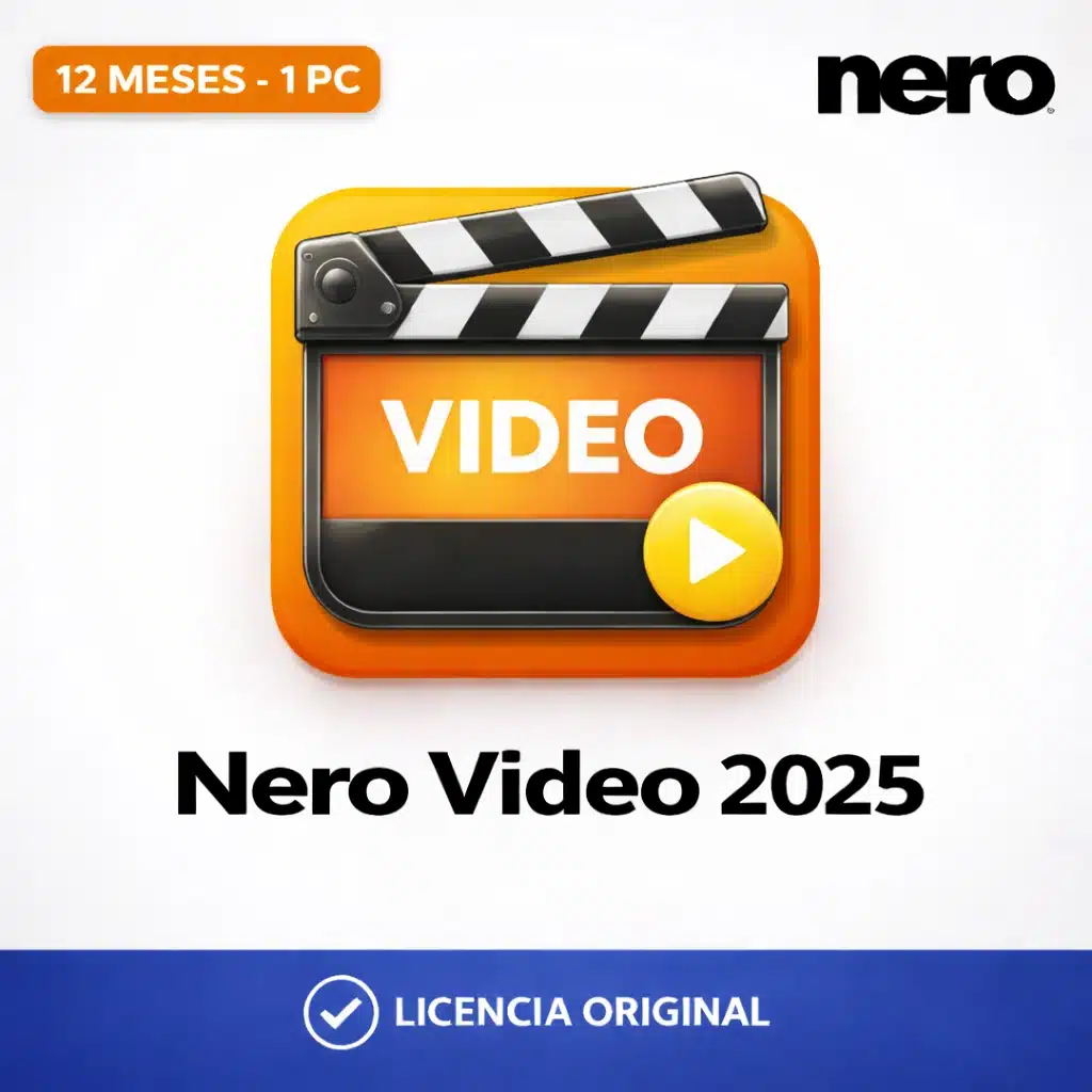 Nero_Video_2025_KeyVisual_TCD Nero Video 2025 - 12 Meses - 1 PC - Licencia - Imagen 1