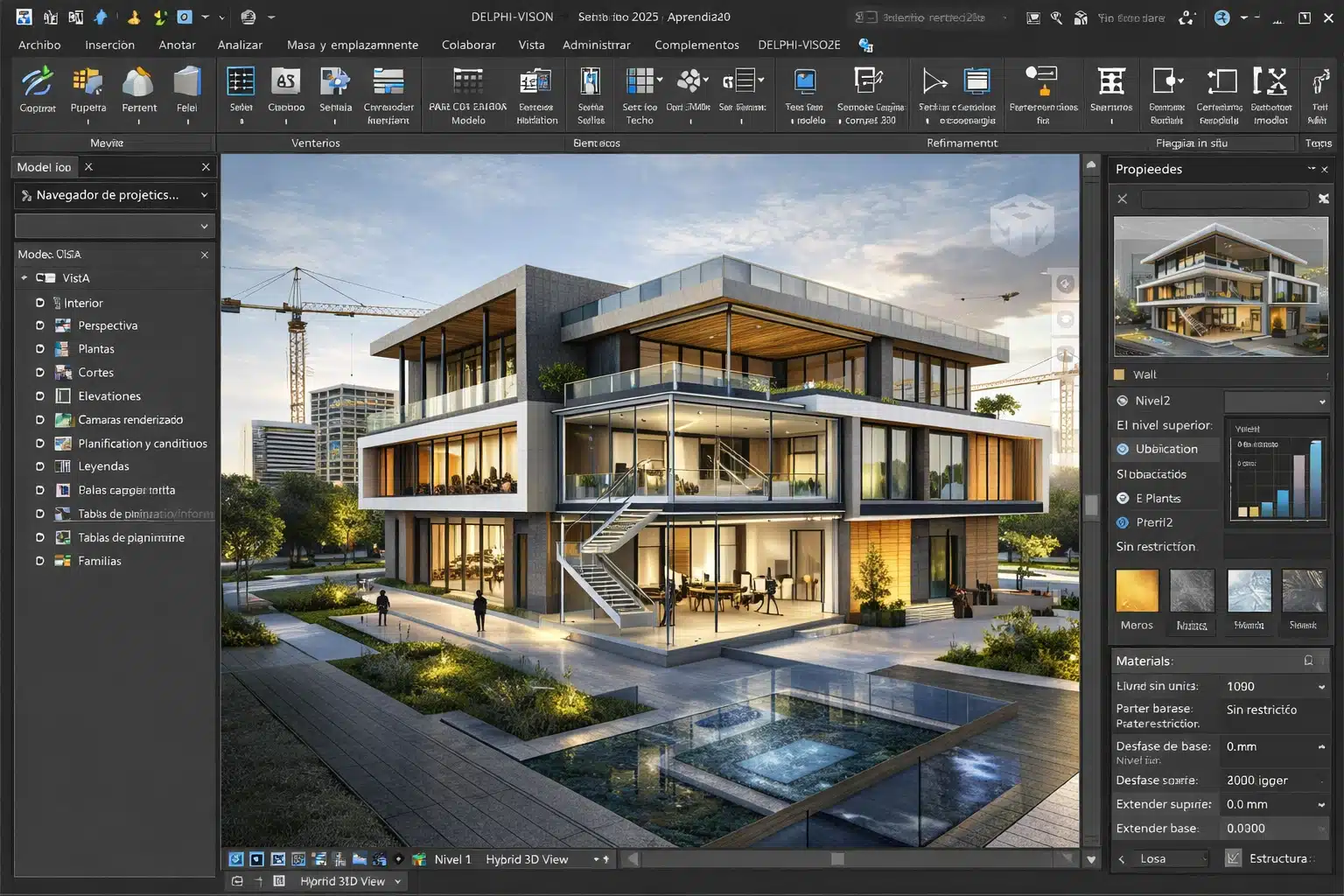 Plano técnico generado automáticamente desde modelo BIM en Autodesk Revit 2025