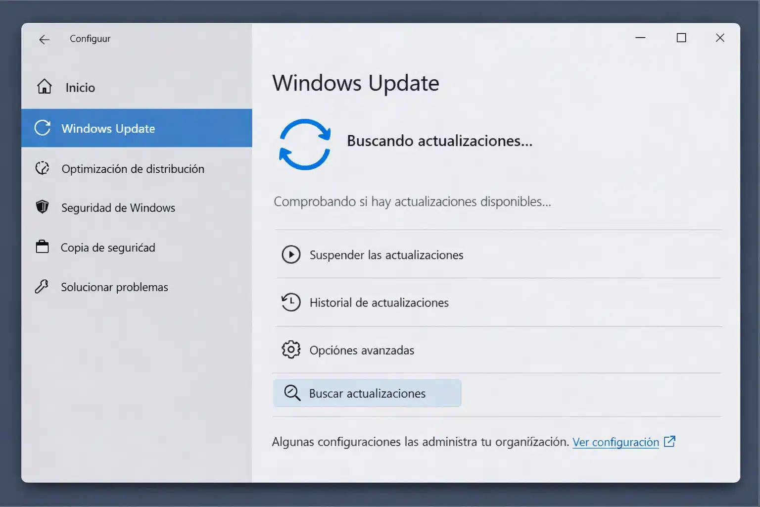 Windows Update buscando actualizaciones