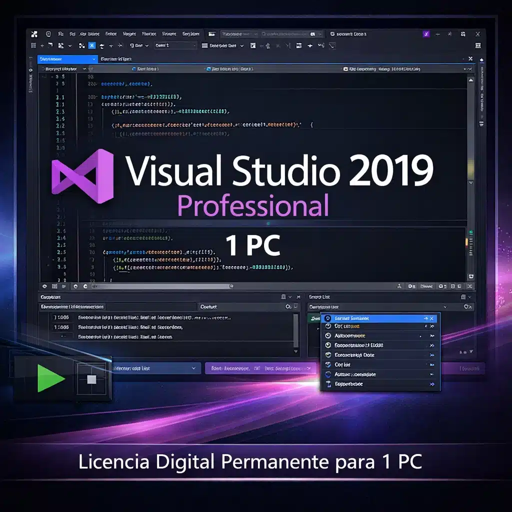Visual Studio 2019 Professional con licencia digital permanente para 1 PC