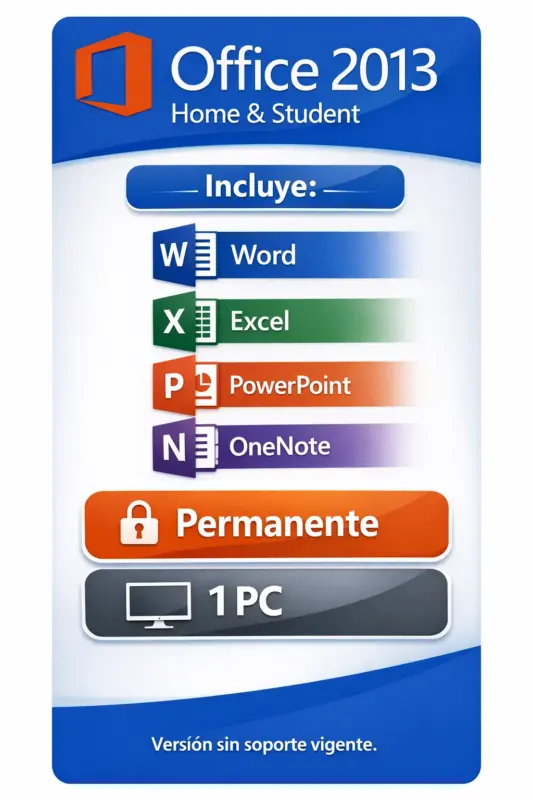 Office 2013 Home & Student – 1 PC – Permanente