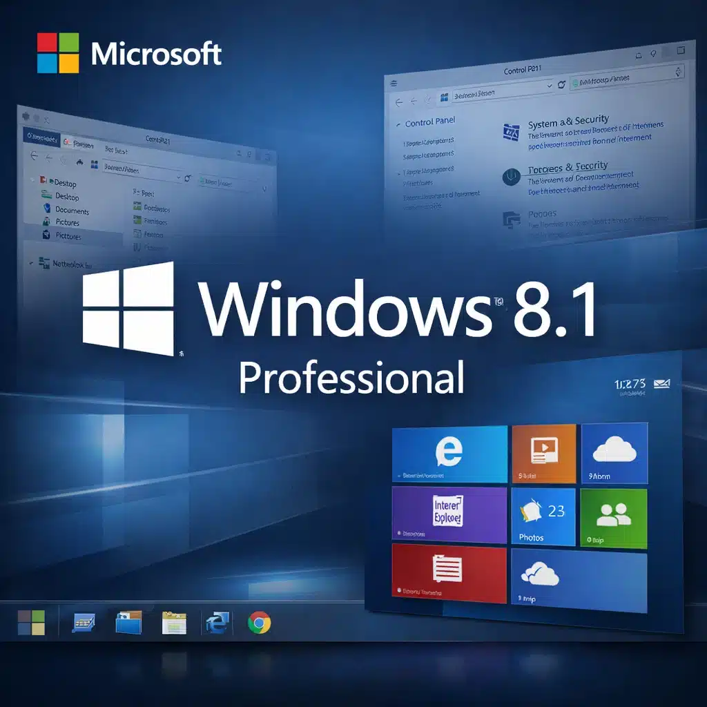 Microsoft Windows 8.1 Professional para 1 PC, sistema operativo clásico para Windows con licencia permanente