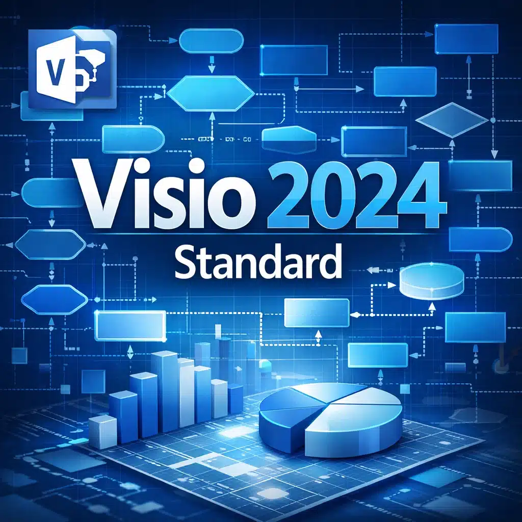 Microsoft Visio 2024 Standard para 1 PC, software de diagramas y flujogramas para Windows con licencia permanente Bind