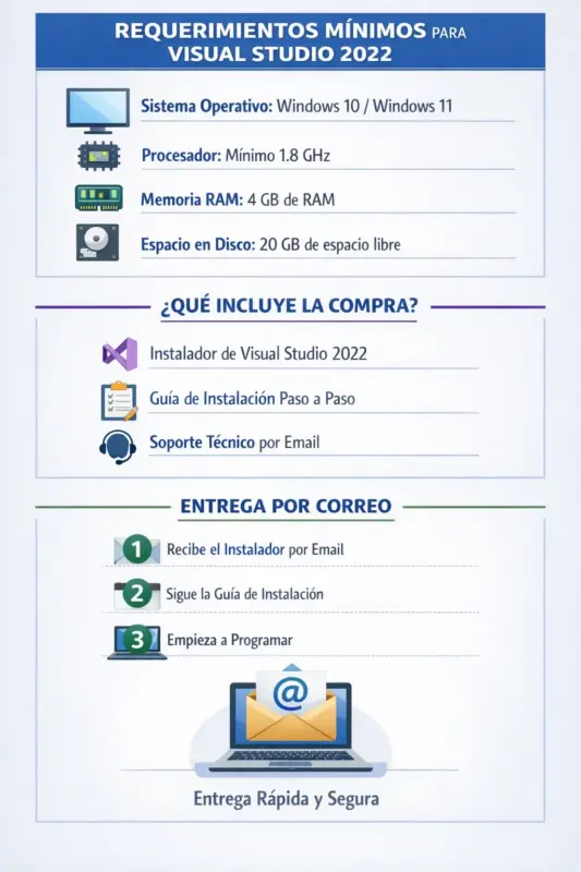 Microsoft Visual Studio 2022 Enterprise — Permanente — 1 PC (Licencia digital)