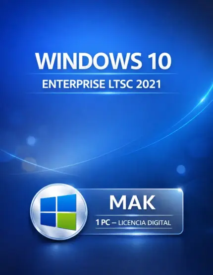 Microsoft Windows 10 Enterprise LTSC 2021 — Permanente — 1 PC (Licencia MAK)