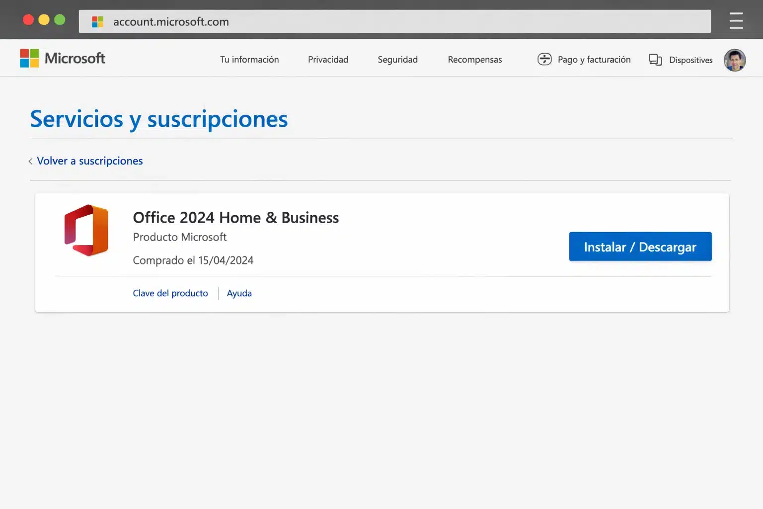 Instalar y activar Office 2024 Home & Business: descargar desde cuenta Microsoft