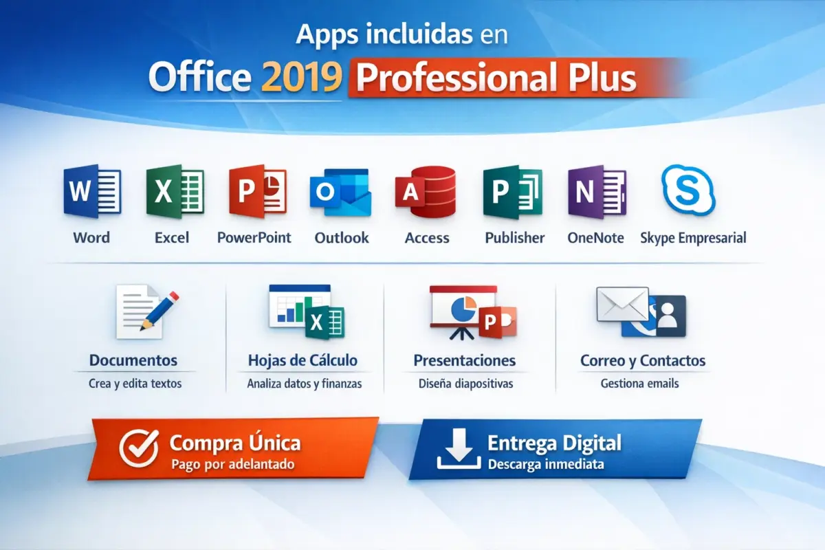 Microsoft Office 2019 Professional Plus Retail – 5 Pc – Licencia Permanente