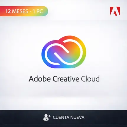 Adobe Creative Cloud - 1 Pc - 12 Meses - Cuenta