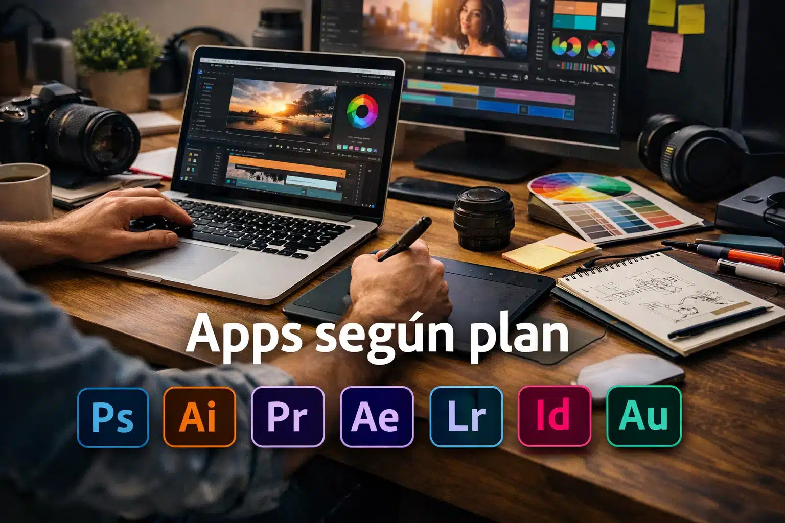 Captura de la app Creative Cloud con instalación y actualización de aplicaciones