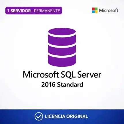 Microsoft SQL Server 2016 Standard - 1 Servidor - Permanente