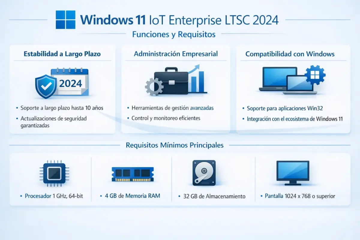 Windows 11 IoT Enterprise LTSC 2024 – 1 Pc -Licencia Permanente