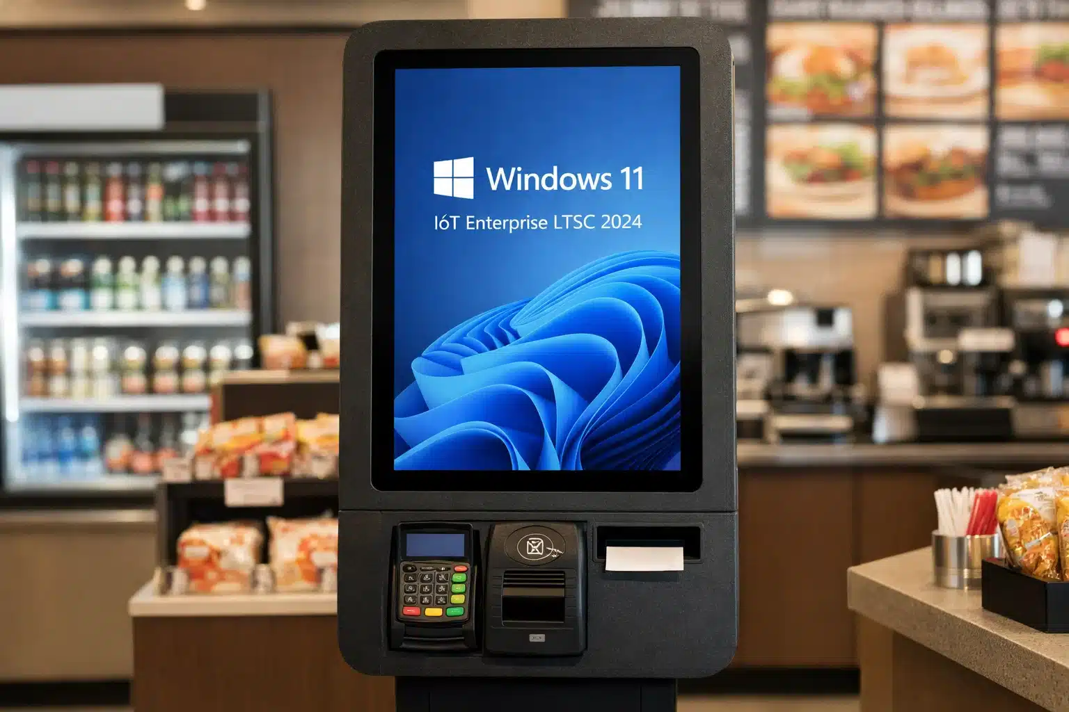 Windows 11 IoT Enterprise LTSC 2024 en kiosco o terminal comercial