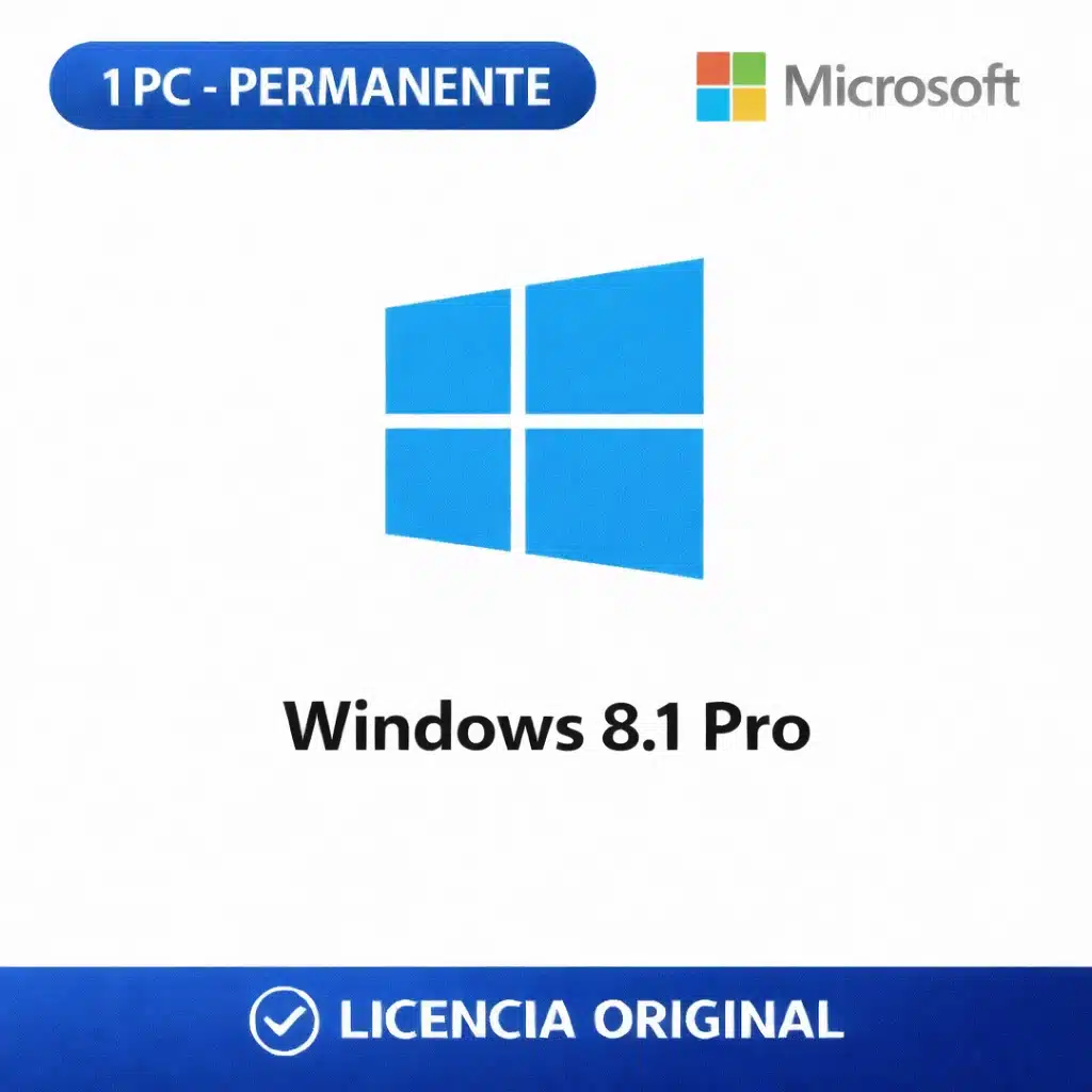 windows_8_1_pro_tcd Windows 8.1 Pro Retail - 1 PC - Permanente - Imagen 1