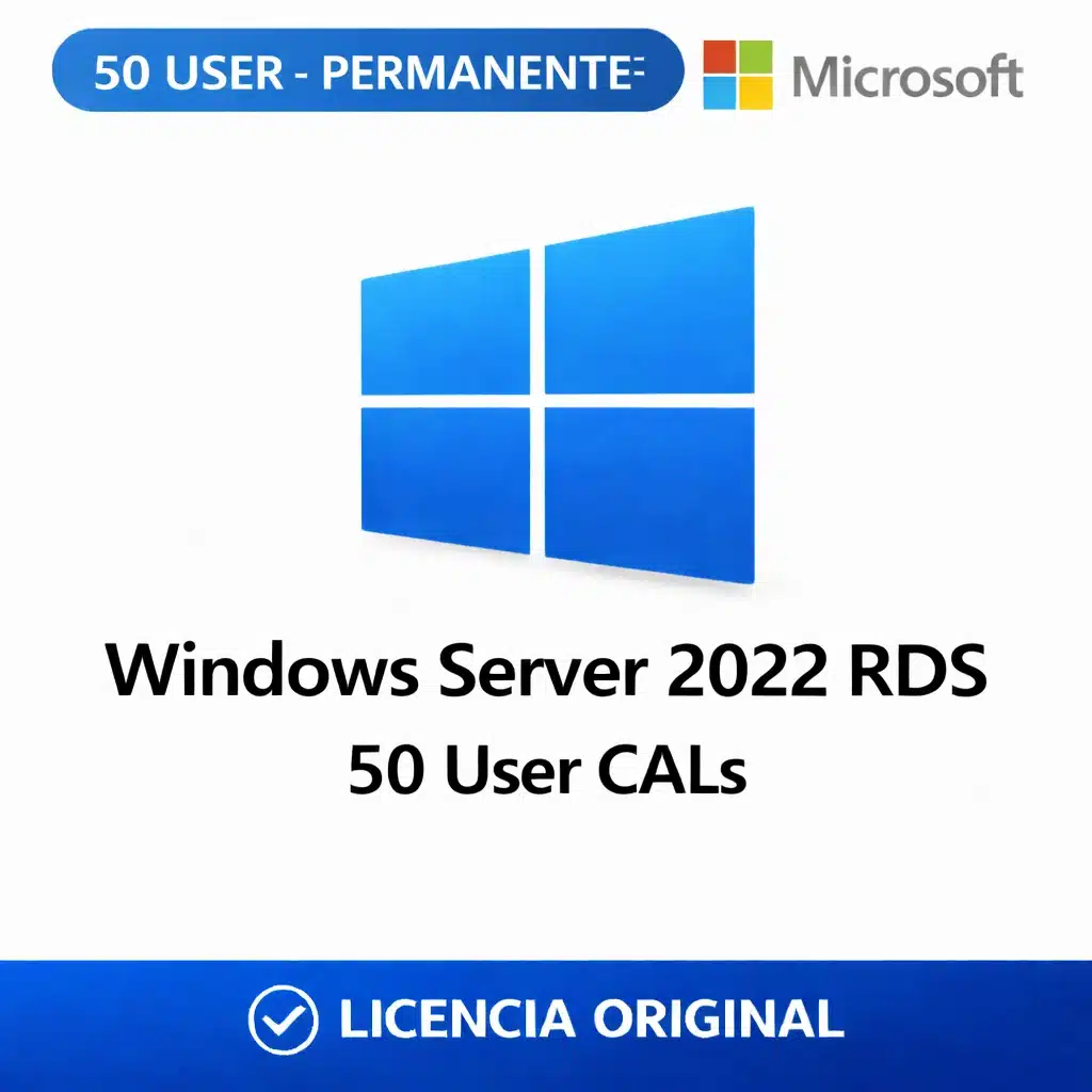 windows_server_2022_rds_50_user_cals_tcd (1) Windows Server 2022 RDS - 50 User CALs - Permanente - Imagen 1