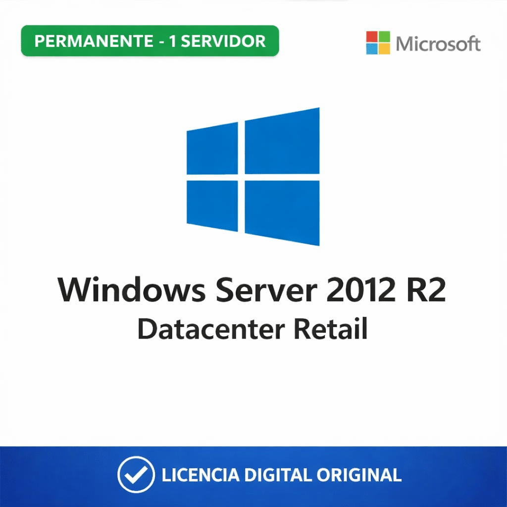 Windows Server 2012 R2 Datacenter Retail — Permanente — 1 Servidor ...
