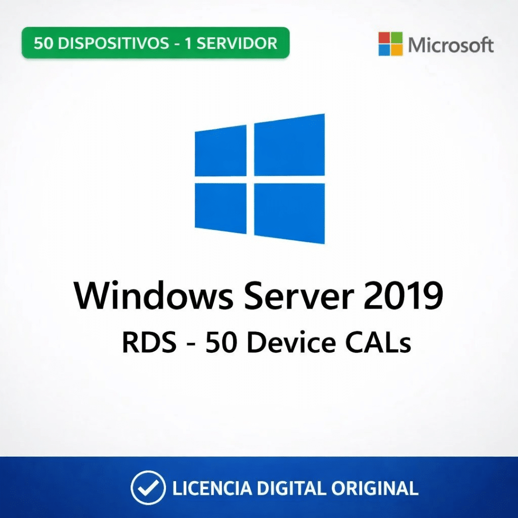 Windows Server 2019 RDS - 50 Device CALs (Licencia para 1 Servidor ...