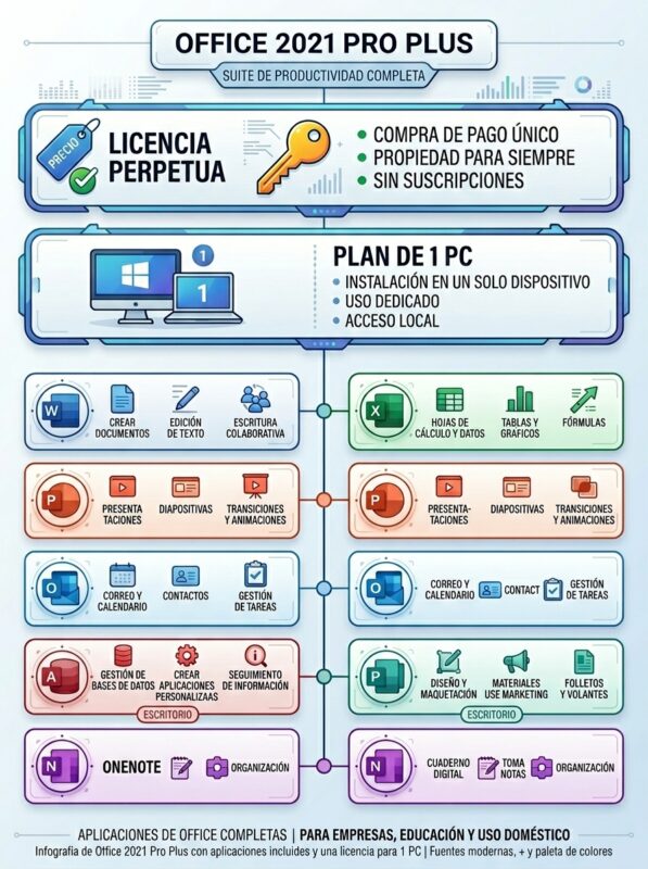 Office 2021 Professional Plus – 1Pc – Licencia Permanente (Activación Telefónica)