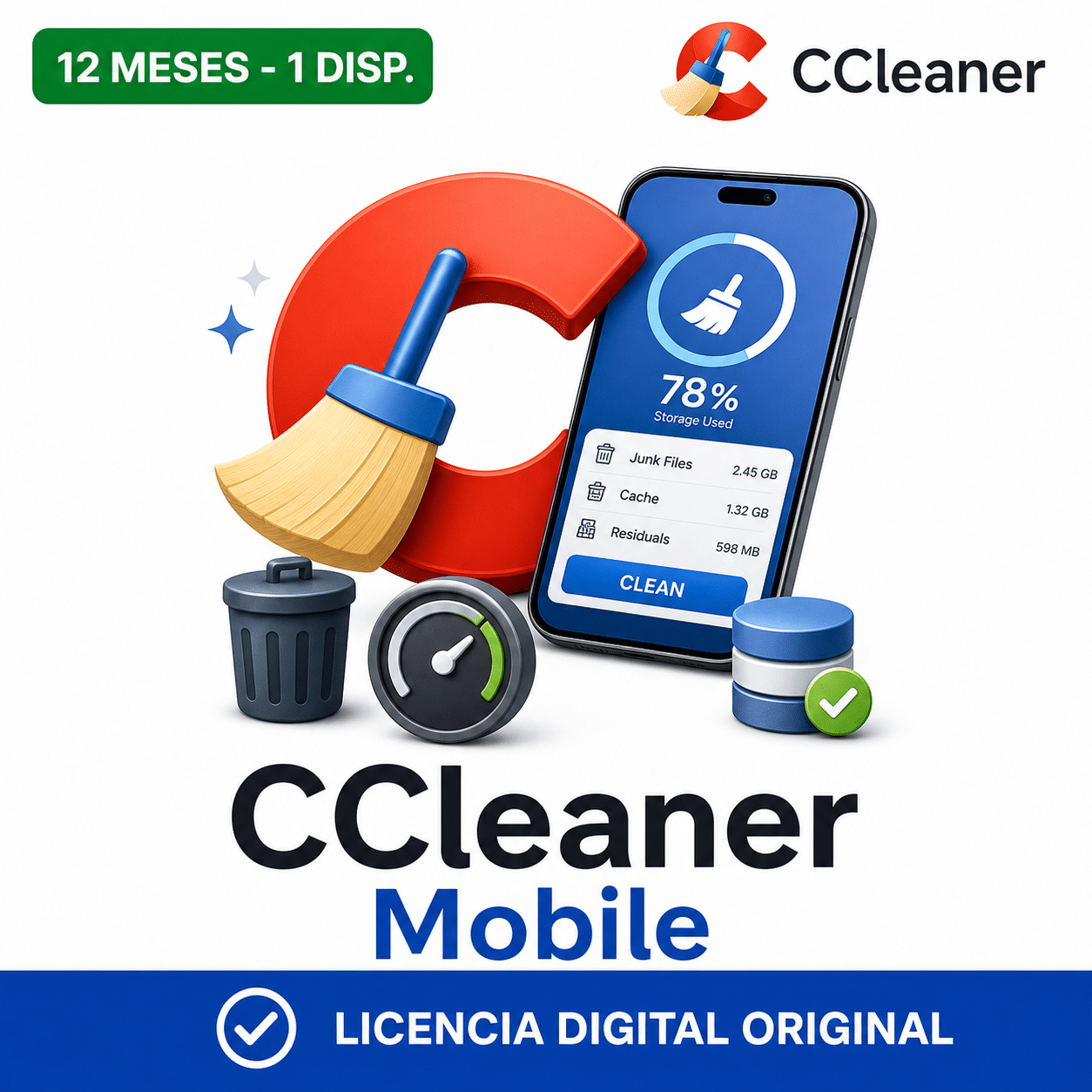 ccleaner-mobile-1-dispositivo-12-meses-portada-ia CCleaner Mobile - 1 Dispositivo - Licencia Digital 12 Meses - Imagen 1
