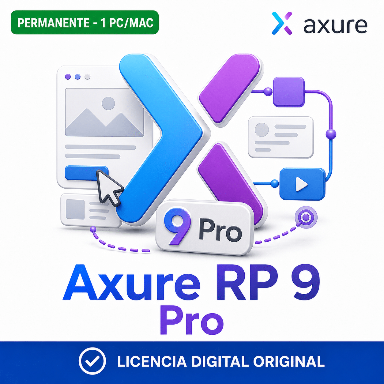 Axure RP 9 Pro - 1 PC/Mac - Licencia Permanente - Tu Codigo Digital