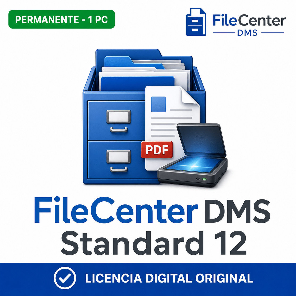 filecenter-dms-standard-12-1-pc-permanente-portada-ia FileCenter DMS Standard 12 - 1 Pc - Licencia Permanente - Imagen 1