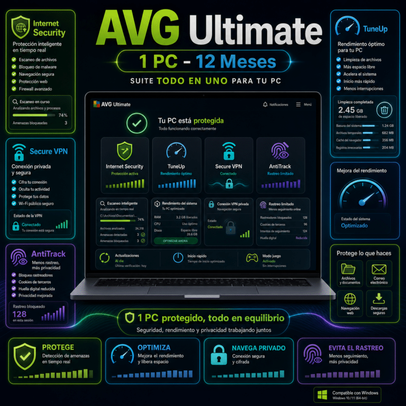 AVG Ultimate - 1 PC - Licencia Digital 12 Meses - Hero galeria