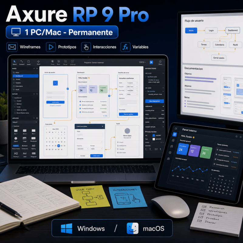 Axure RP 9 Pro - 1 PC/Mac - Licencia Permanente - Hero galeria