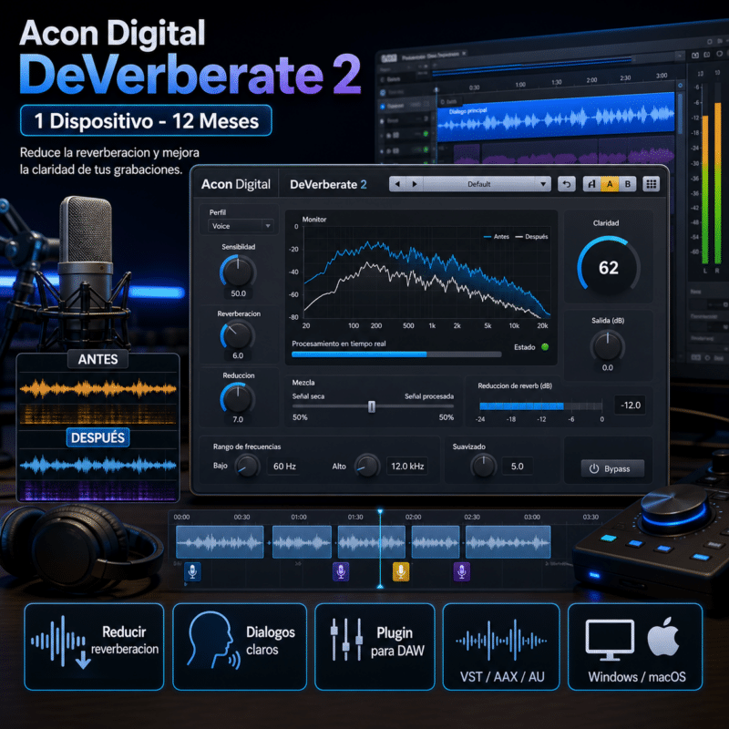 Acon Digital DeVerberate 2 - 12 Meses - Licencia - Hero galeria