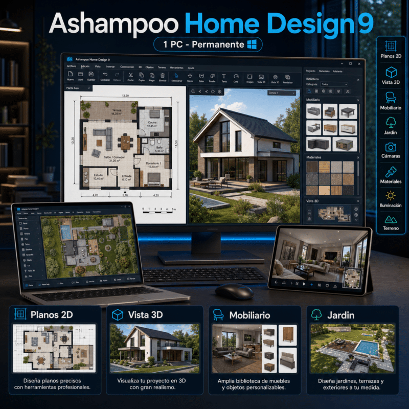 Ashampoo Home Design 9 - 1 PC - Licencia Digital Permanente - Hero galeria