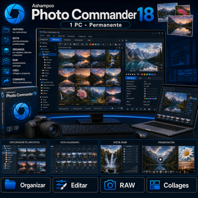 Ashampoo Photo Commander 18 - 1 PC - Licencia Digital Permanente - Hero galeria